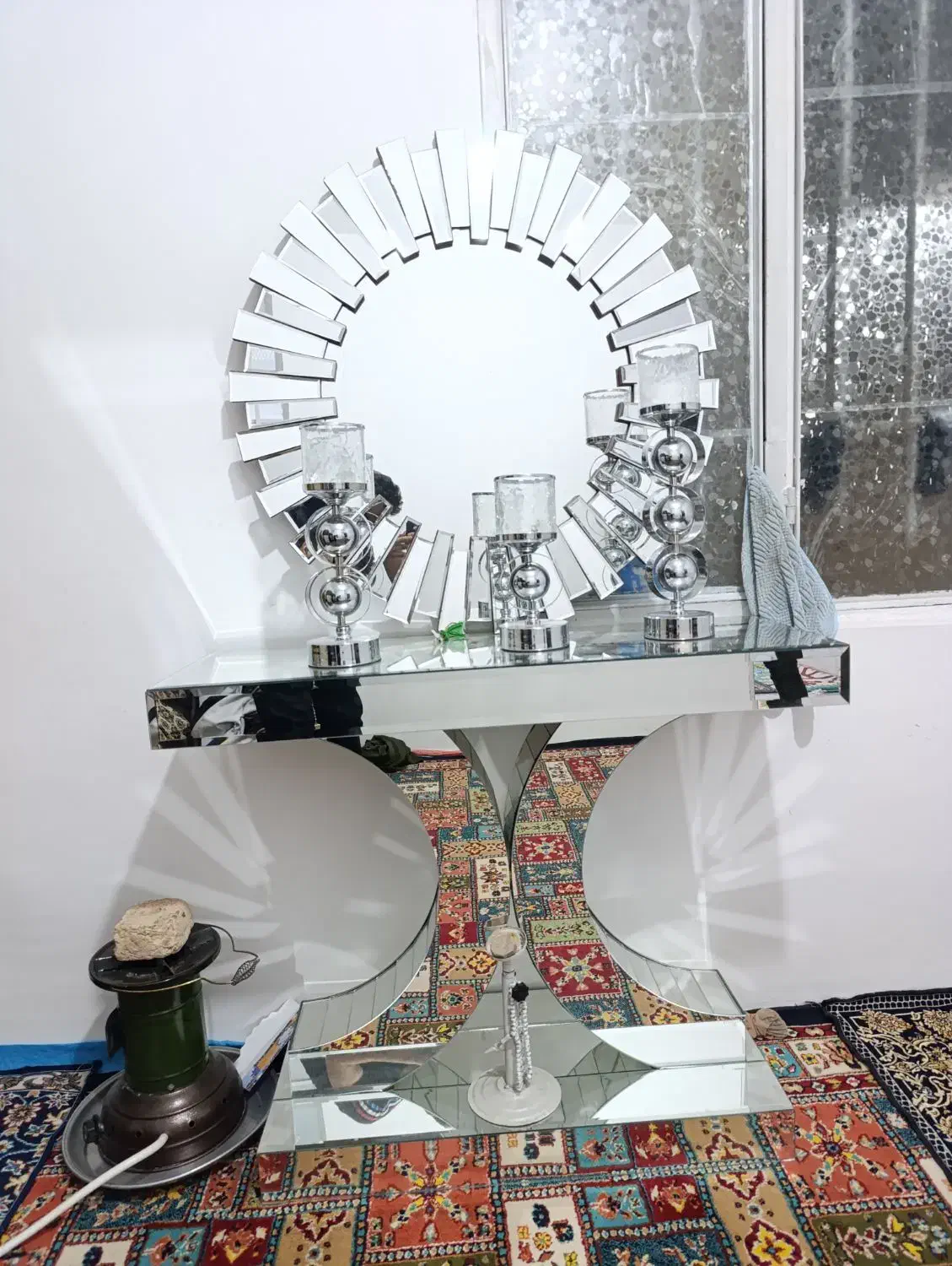 آینه شمعدون|آینه|کرمانشاه, |دیوار