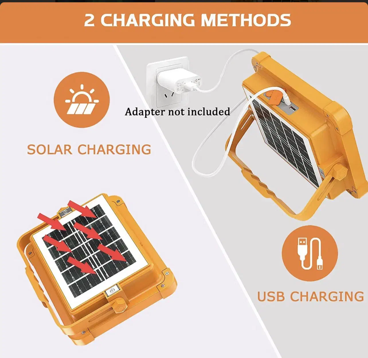 چراغ خورشیدی 100 وات/ اضطراری/ پروژکتور خورشیدی|لامپ و چراغ|رشت, دباغیان|دیوار