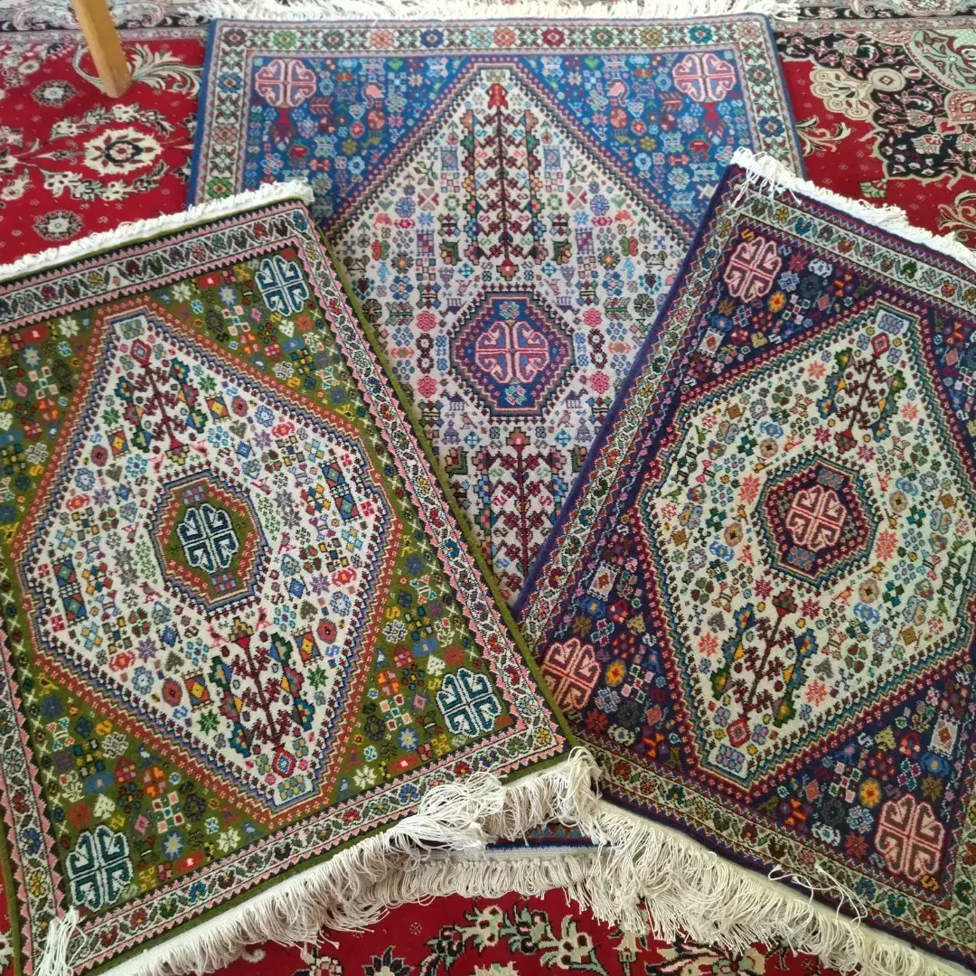 فرش دستباف. نخ پشم و ریشه هندی|فرش|اقلید, |دیوار