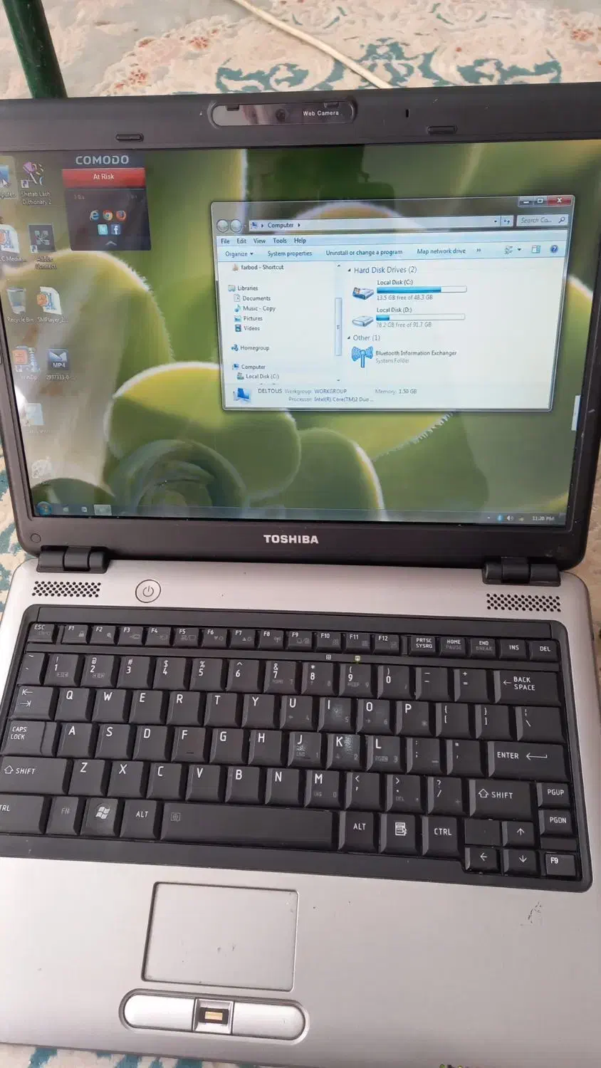 لپتاپ توشیبا مدل ۳۶۹۲ساخت ژاپن|رایانه همراه|کرج, کیانمهر|دیوار