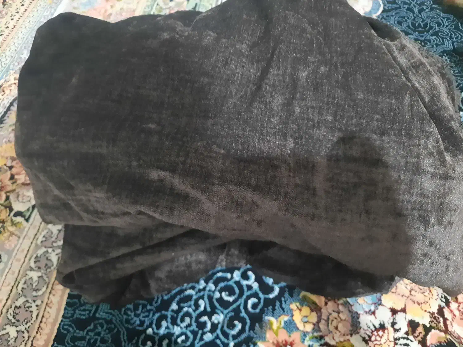 پارچه مخمل قهوه‌ای گرم سنگین|پرده، رانر، رومیزی|خرمشهر, |دیوار