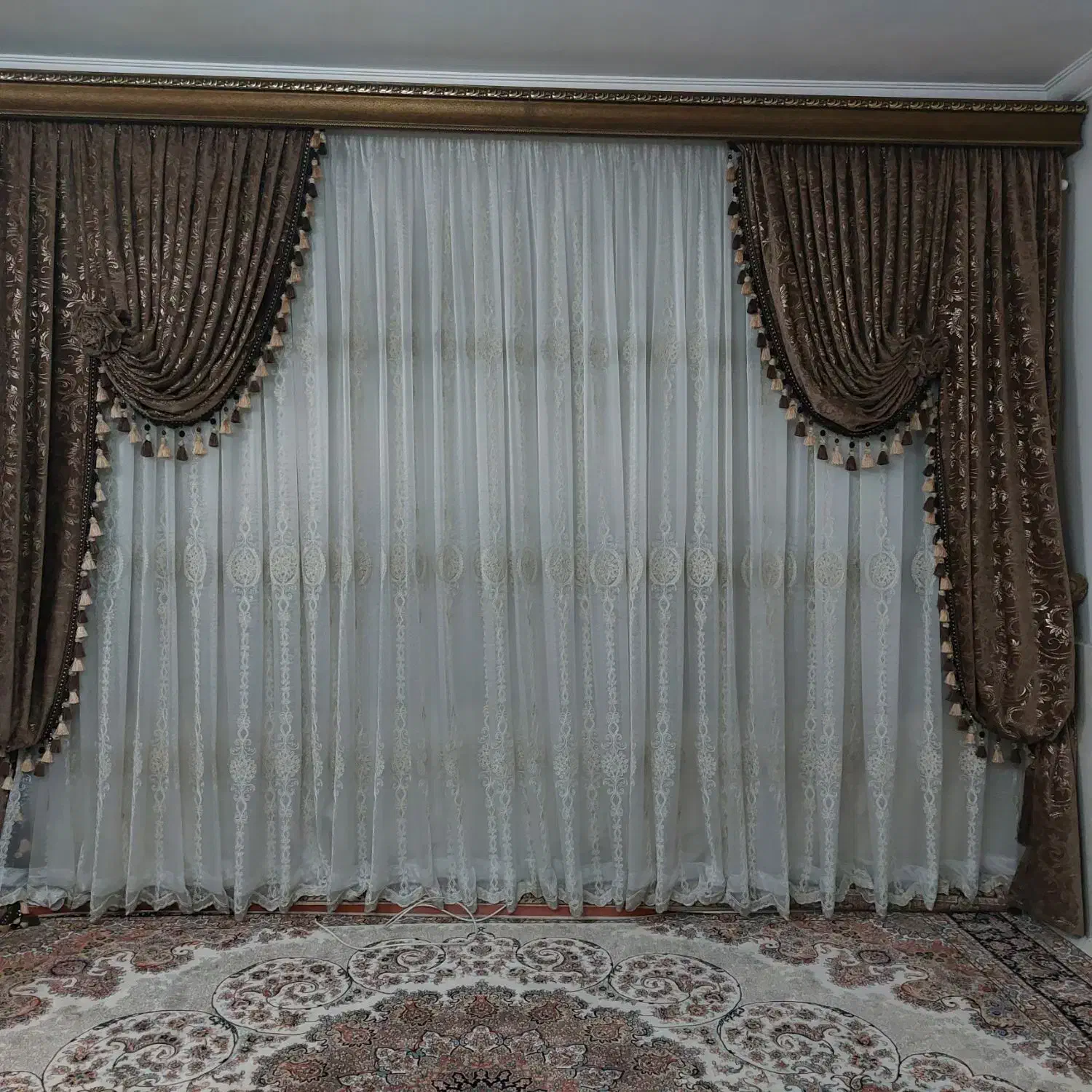 پرده|پرده، رانر، رومیزی|مشهد, حجاب (شهرک غرب)|دیوار