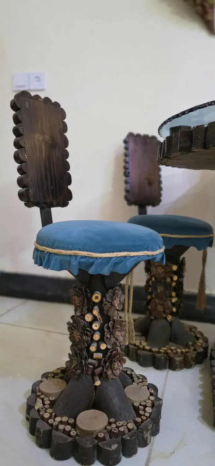 میز ناهارخوری جنگلی چهارنفره|میز و صندلی غذاخوری|فردوسیه, |دیوار