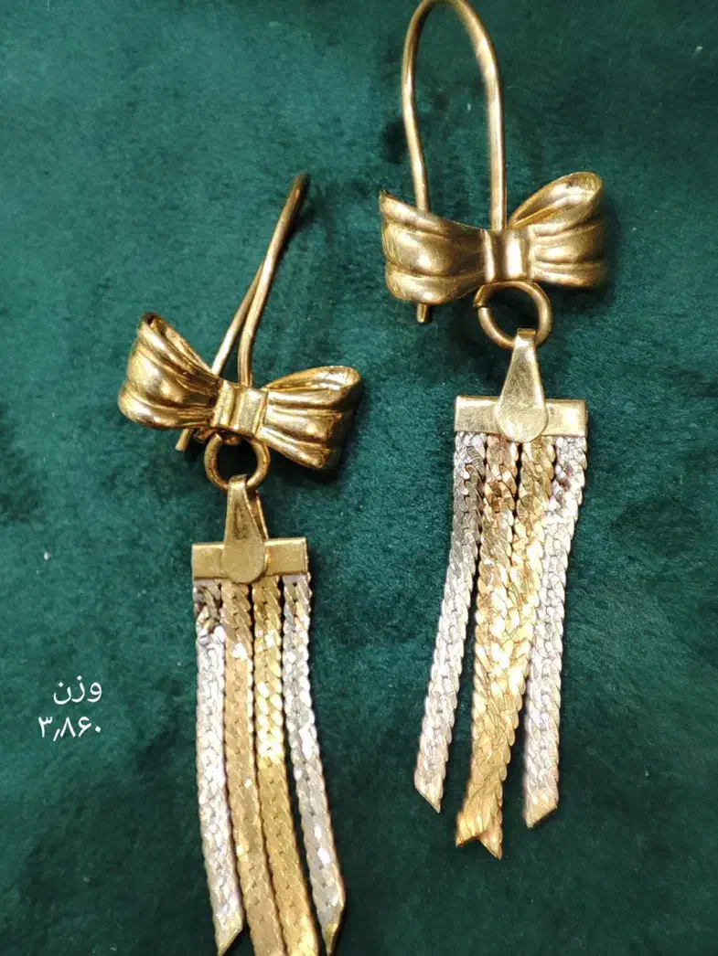 گوشواره وزن ۳/۸۶۰|جواهرات|کرمانشاه, |دیوار