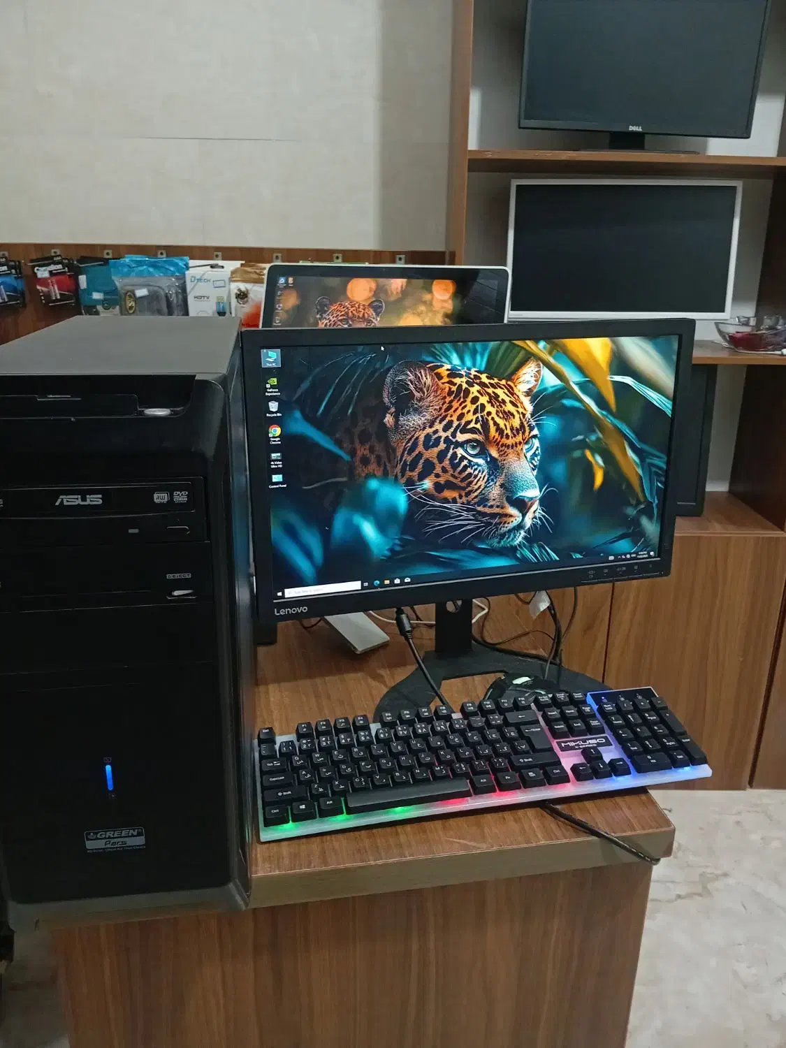 کامپیتور کامل به همراه کیبورد و موس گیمینگ|رایانه رومیزی|بابل, |دیوار