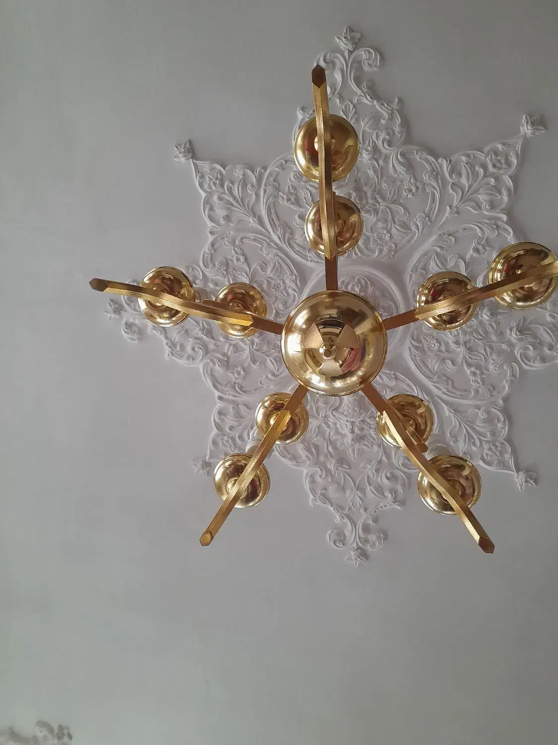 فروش فوری لوستر آب طلا رنگ ثابت و چراغ های لوکس|لوستر و چراغ آویز|پیربازار, |دیوار