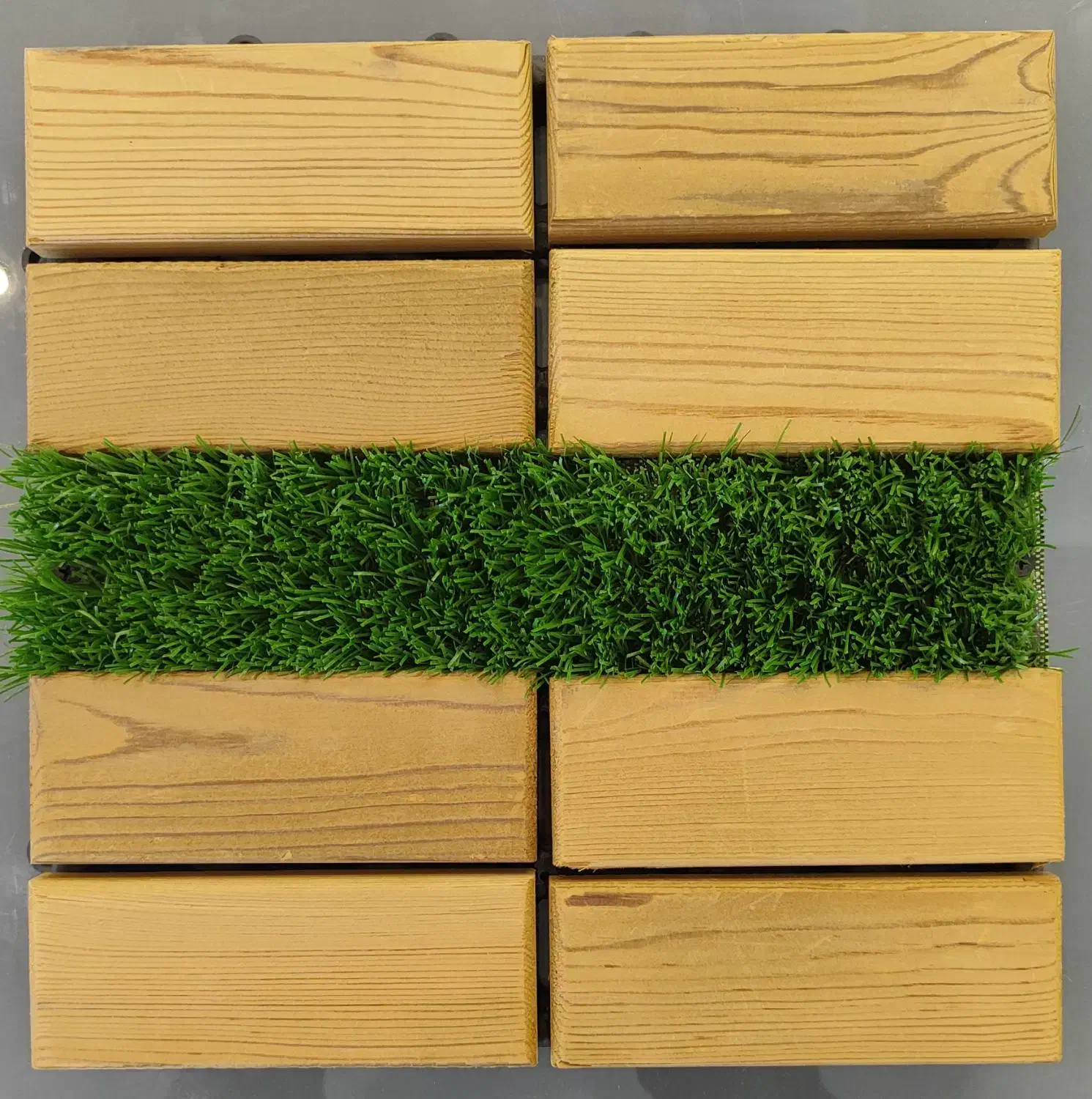 تایل ترکیبی ترمو وود و چمن مصنوعی 30*30|مصالح و تجهیزات ساختمان|اصفهان, تخت فولاد|دیوار