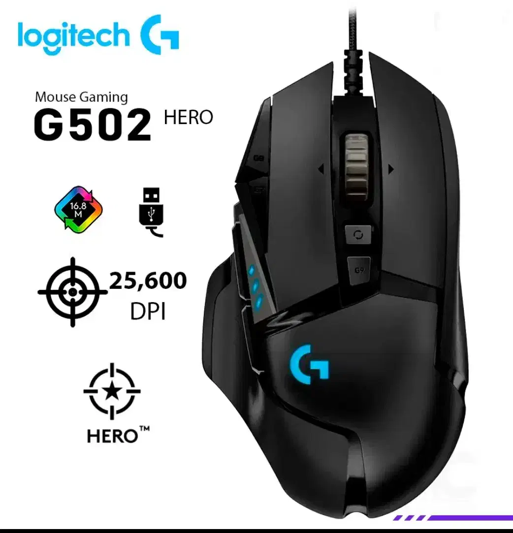 موس گیمینگ G502 hero|قطعات و لوازم جانبی رایانه|گنبد کاووس, |دیوار