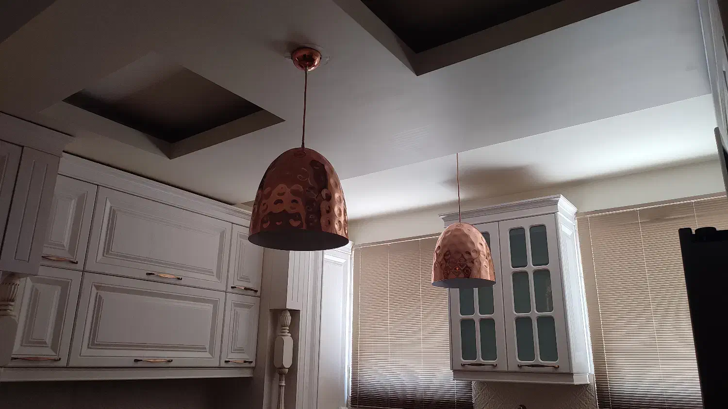 لوستر مسی رنگ وارداتی|لوستر و چراغ آویز|تهران, گلستان (شهرک راه آهن)|دیوار