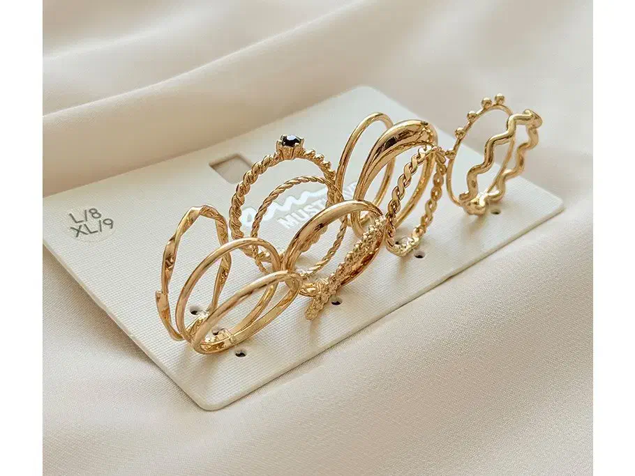 انگشتر پکی طرح دار مدل طلایی مینیمال و کیوت|بدلیجات|تهران, بازار|دیوار