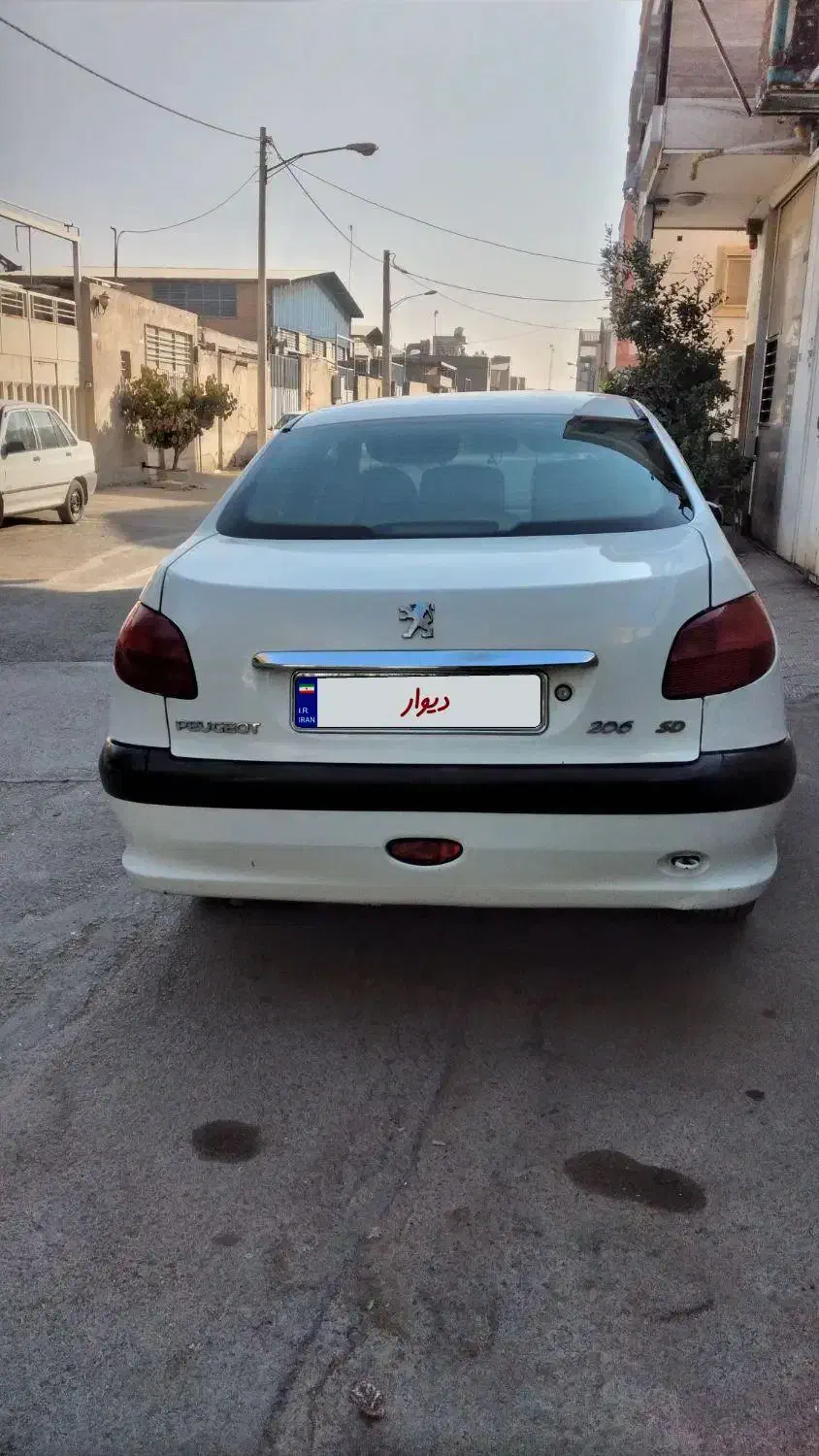 پژو ۲۰۶ SD مدل 1389 دوگانه V8|خودرو سواری و وانت|برخوار, |دیوار