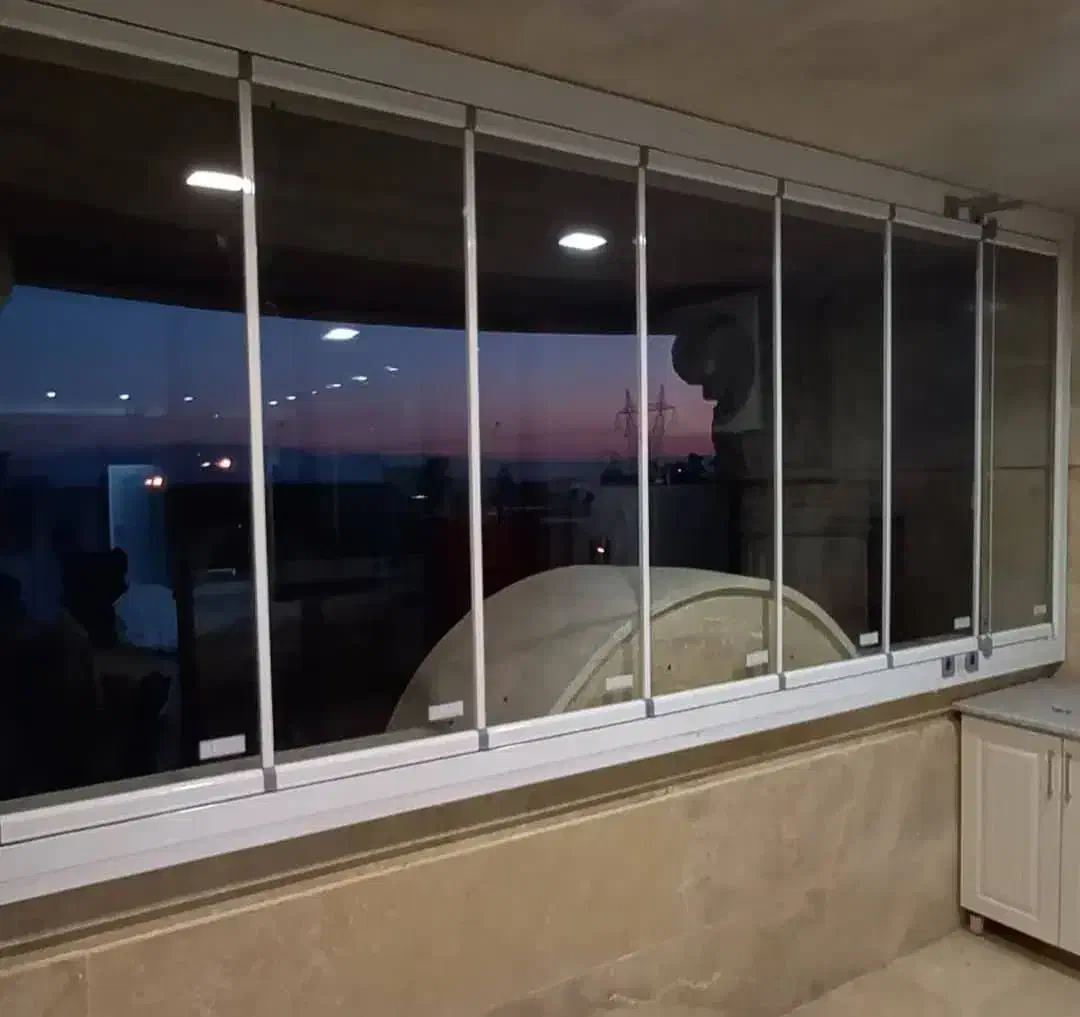 شیشه بالکن سکوریت کشویی - تاشو|مصالح و تجهیزات ساختمان|پردیس, سیاه سنگ|دیوار