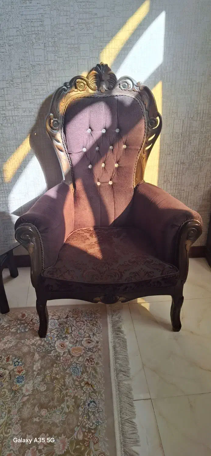 مبل سلطنتی ۹ نفره|مبلمان خانگی و میز عسلی|خمینیشهر, |دیوار