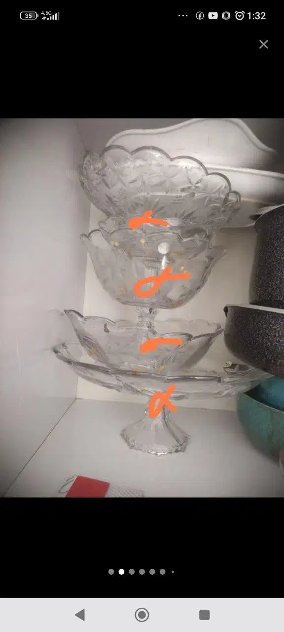 تعدادی بلور|ظروف سرو و پذیرایی|اصفهان, ملک|دیوار