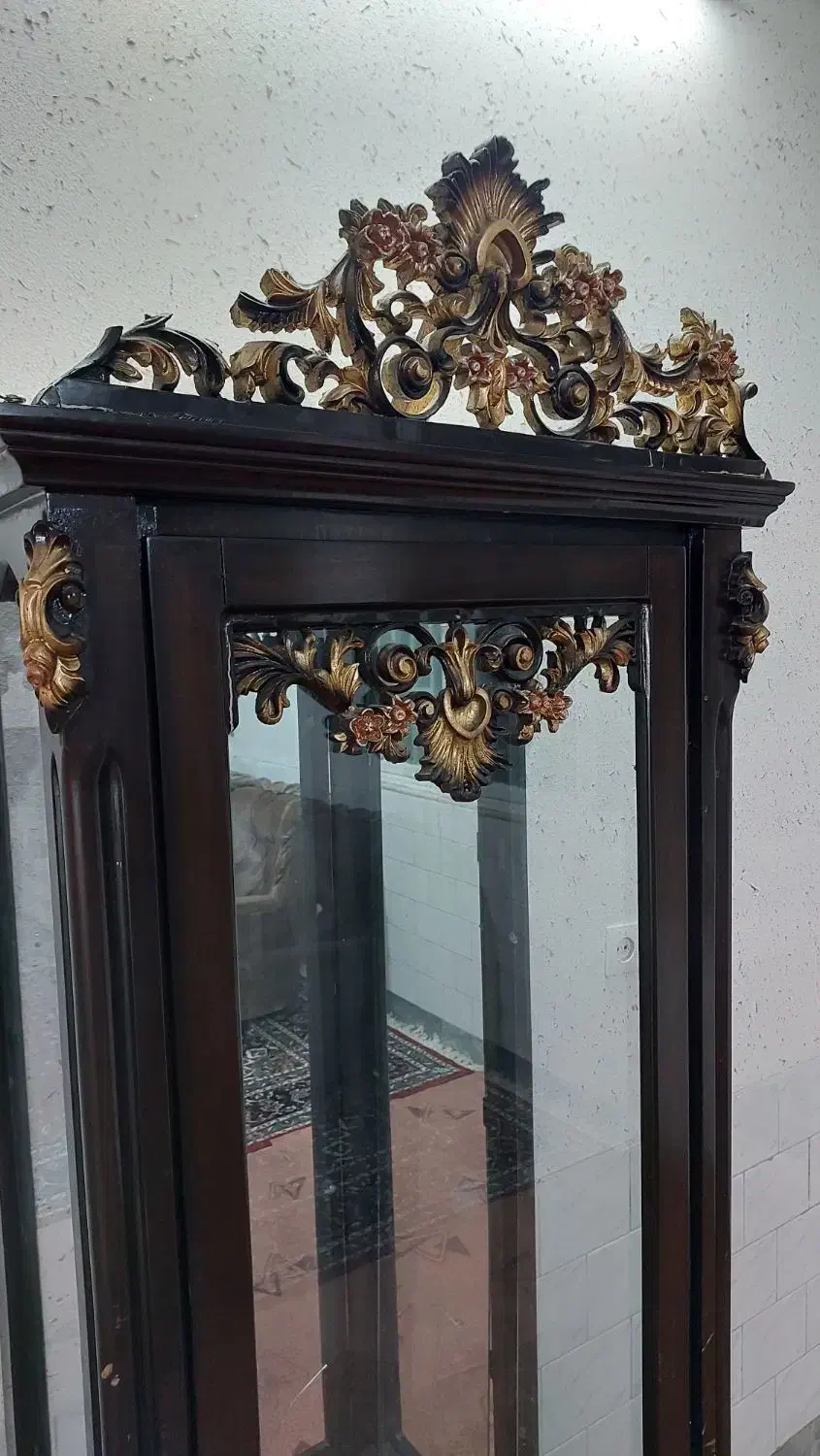 بوفه  کمد ویترین|بوفه، ویترین، کنسول|کاشان, درب جوشقان|دیوار