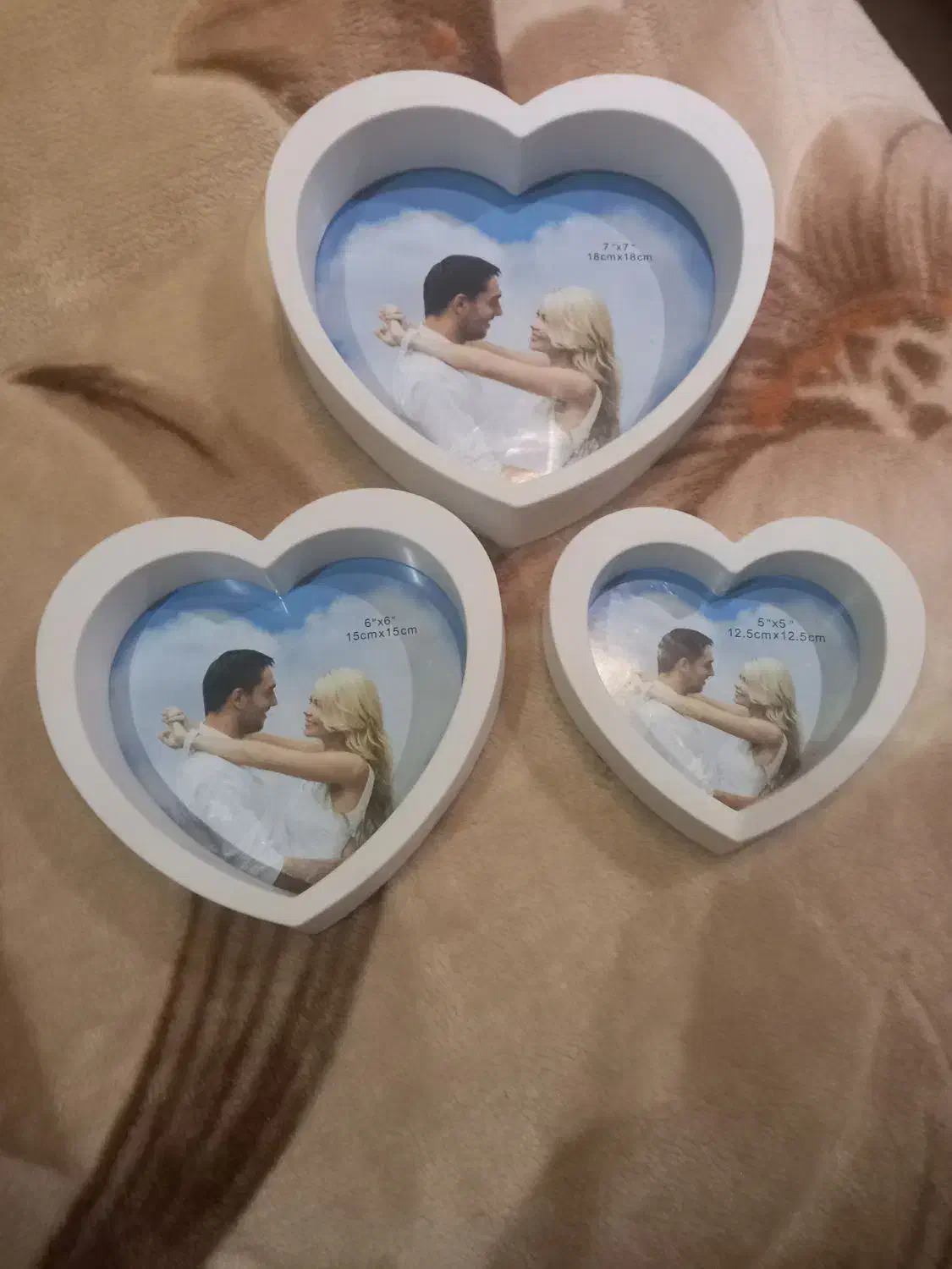 ست سه‌تایی قاب عکس قلب سفید لوکس|تابلو، نقاشی، عکس|کرج, گوهردشت|دیوار