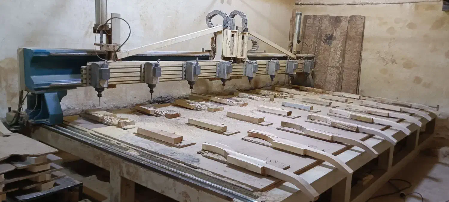 دستگاه سی ان سی چوب 8کله تخت .ساخت سید|ماشین‌آلات صنعتی|کمیجان, |دیوار