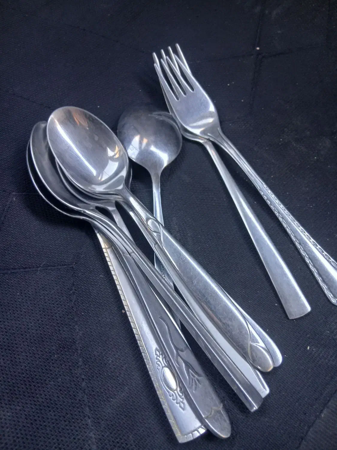 قاشق چنگال غذا خوری کارکرده  تمیز|ظروف سرو و پذیرایی|گلستان (تهران), |دیوار