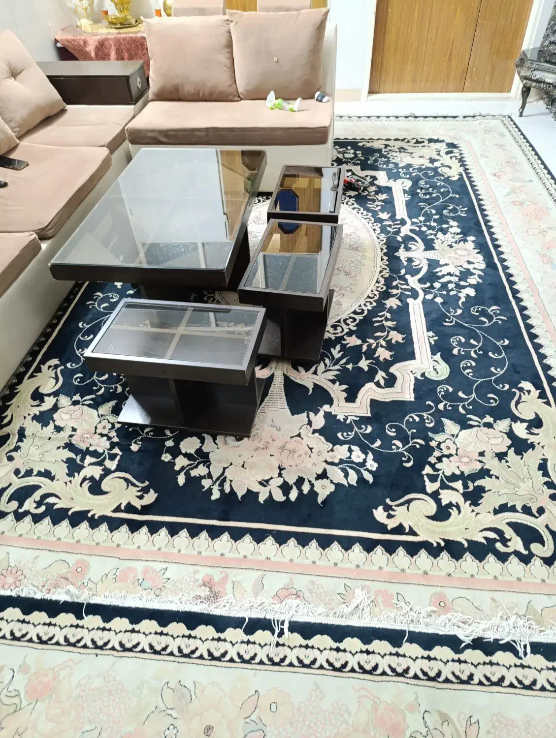 میز چوبی کشو دار و 3عدد عسلی|مبلمان خانگی و میز عسلی|ورامین, شهرک مدرس|دیوار