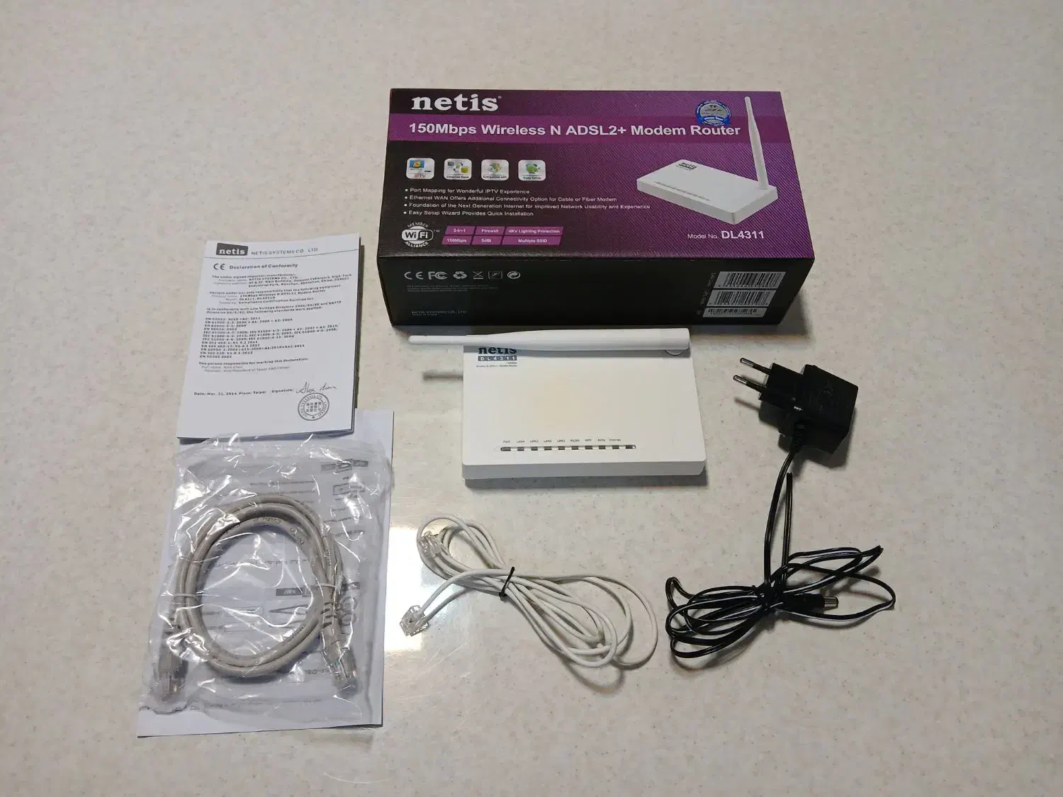 مودم روتر Netis DL4311 N150 با جعبه و لوازم کامل|مودم و تجهیزات شبکه|رشت, بلوار گیلان|دیوار
