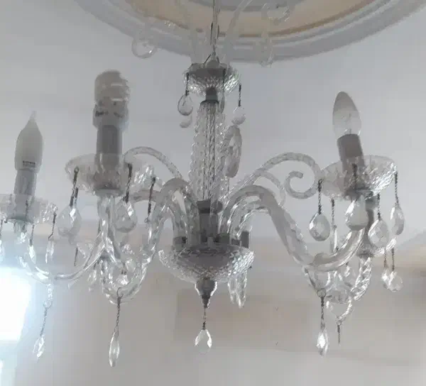 ۳عدد لوستر کریستال اصل چک قدیمی|لوستر و چراغ آویز|کرمانشاه, |دیوار