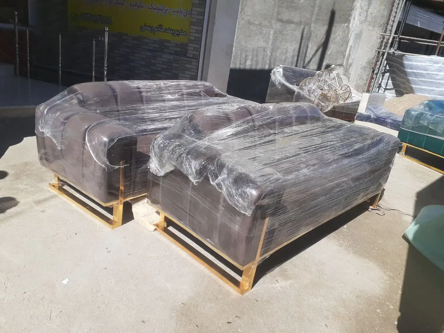 مبل صدفی نیلویی،پارچه ناو،چستر شده،تولیدی انصاری|مبلمان خانگی و میز عسلی|یاسوج, |دیوار