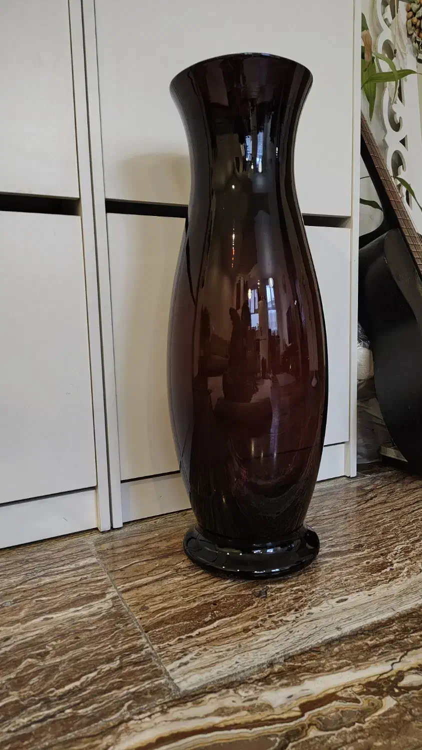 گلدان شیشه ای بنفش|صنایع دستی و سایر لوازم تزئینی|تهران, سازمان برنامه جنوبی|دیوار