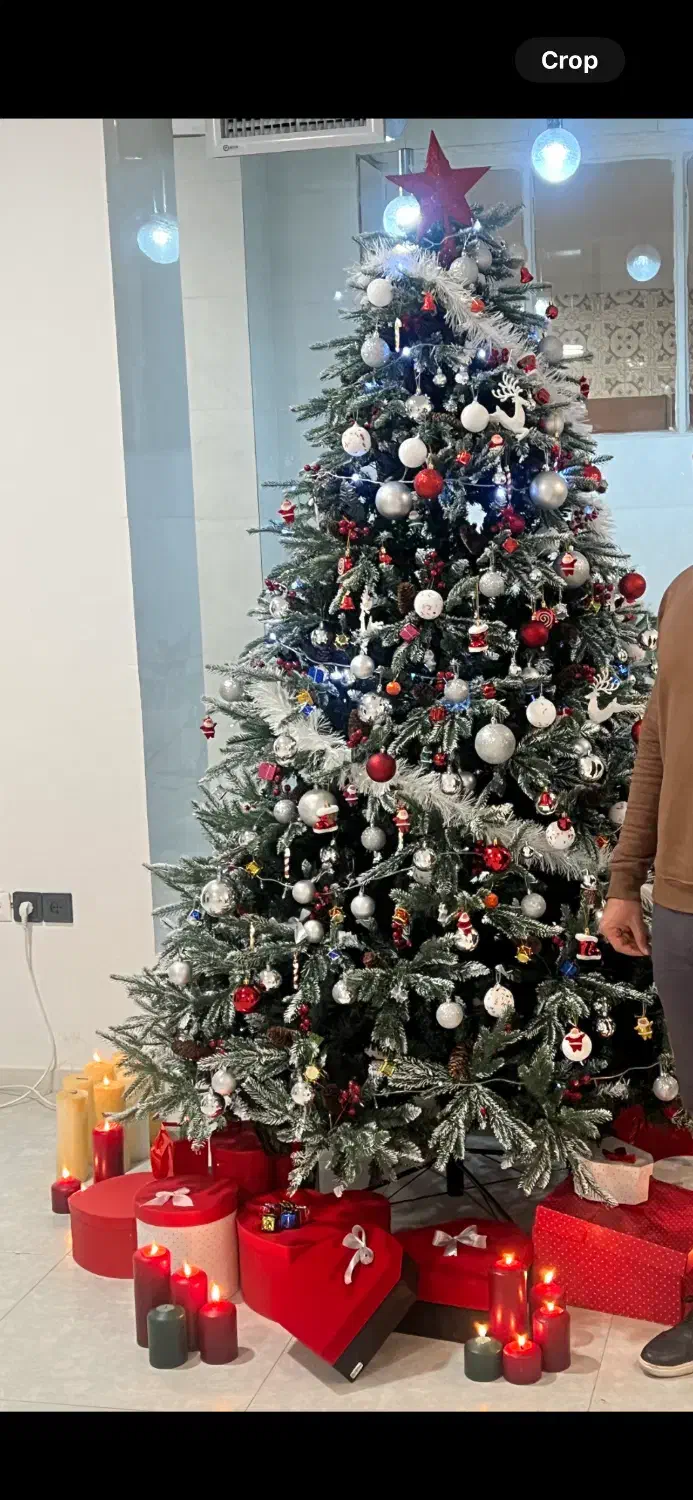 درخت کریسمس برفی|گل مصنوعی|کرمان, |دیوار