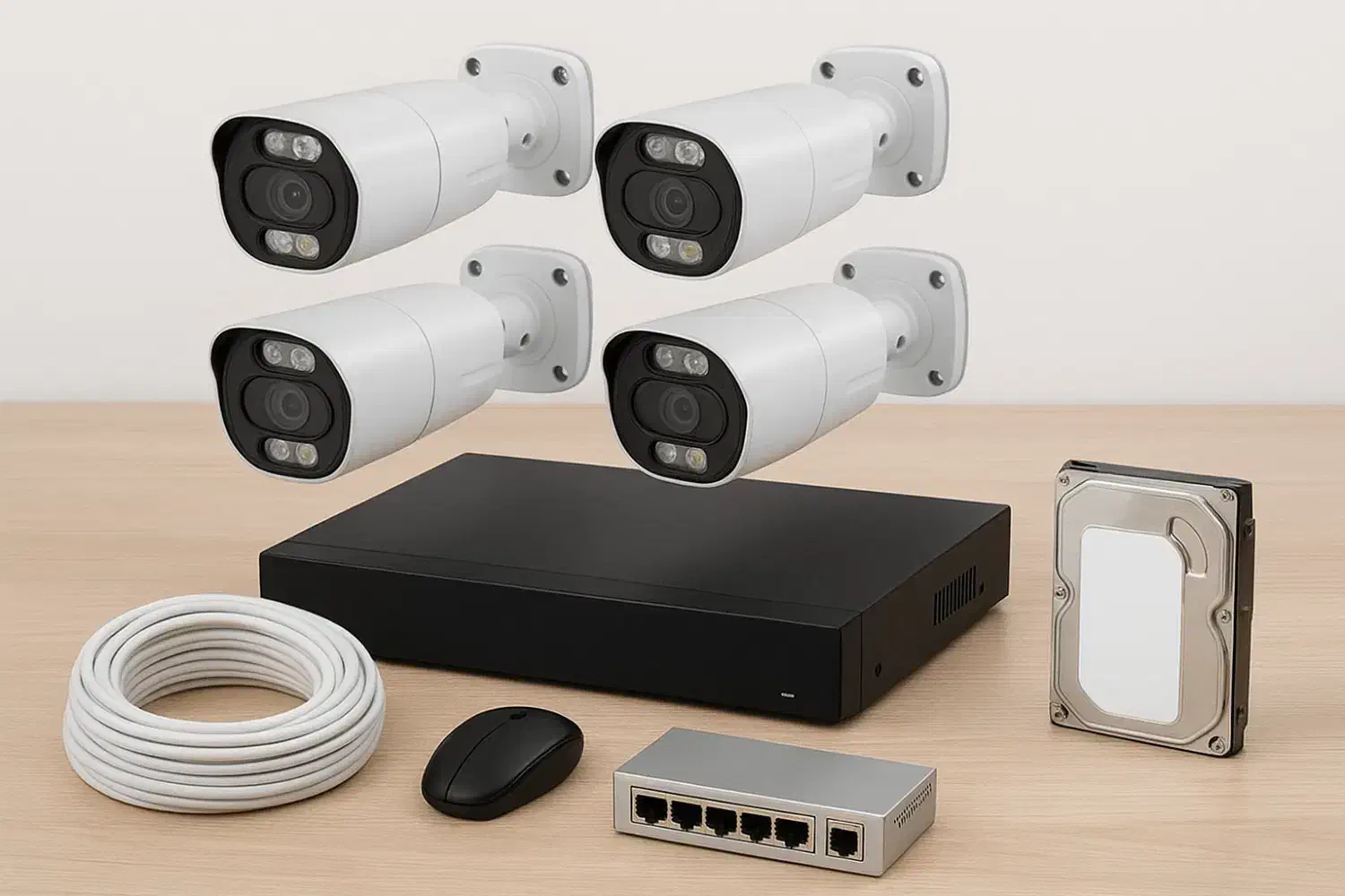 پکیج ۴عددی دوربین نظارتی|دوربین مداربسته|رشت, پارک شهر|دیوار