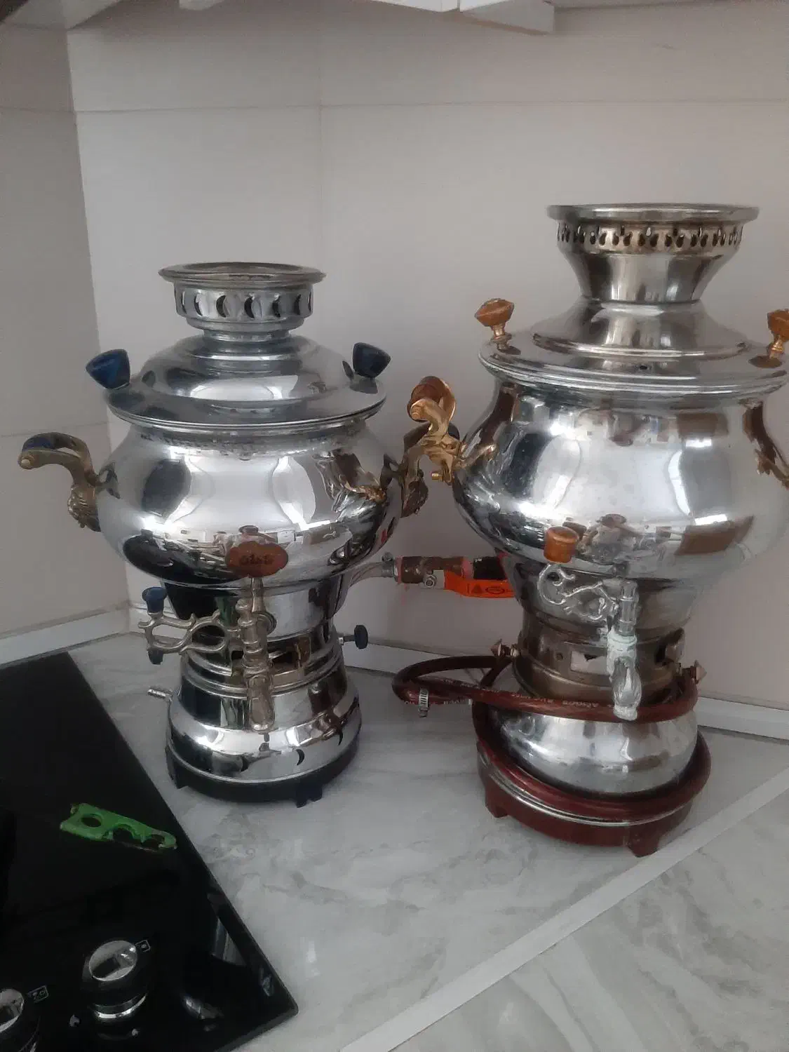 دوعدد سماور جنس خوب|سماور، چایساز، قهوهساز|سبزوار, بیهق شرقی|دیوار