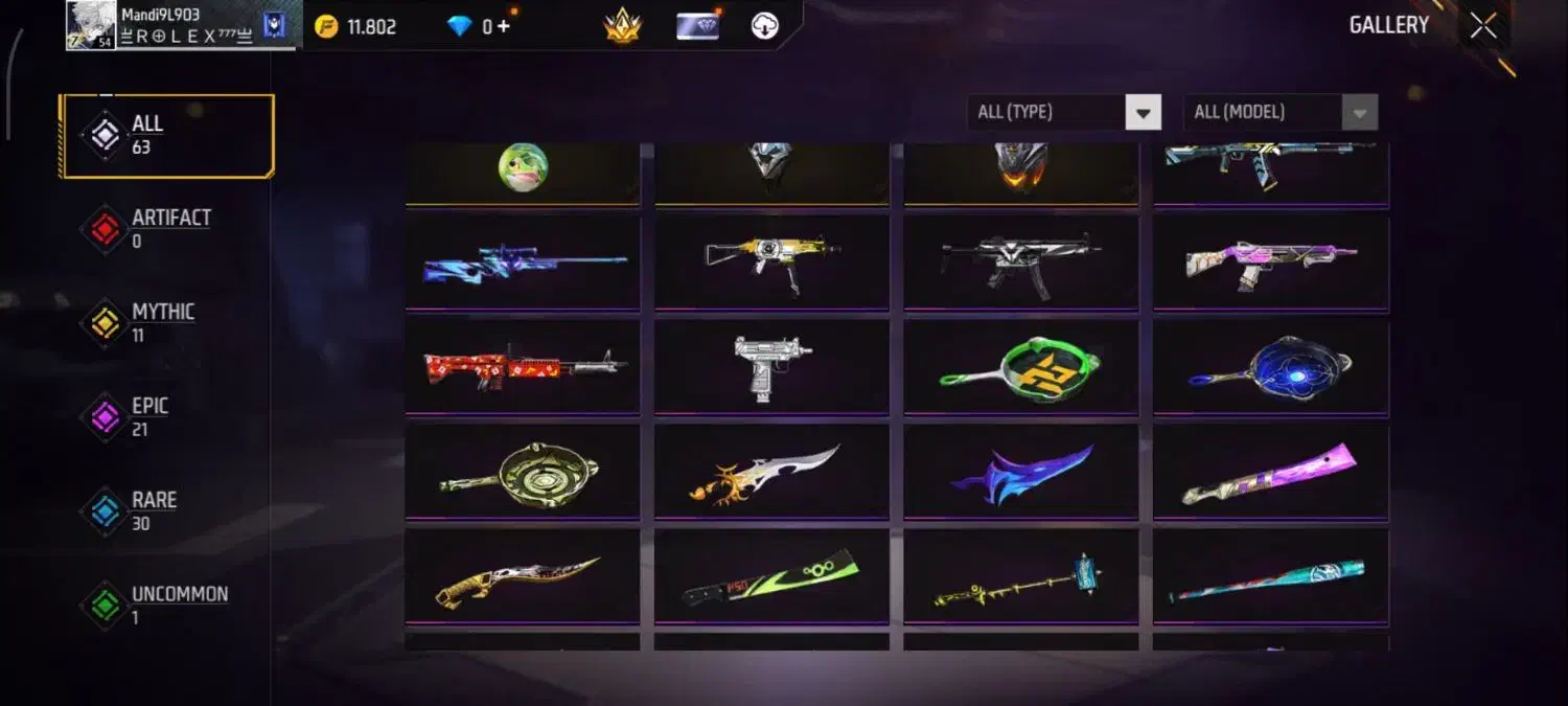 اکانت فری فایر لول ۵۴|کنسول، بازی ویدئویی و آنلاین|حمیدیا, |دیوار