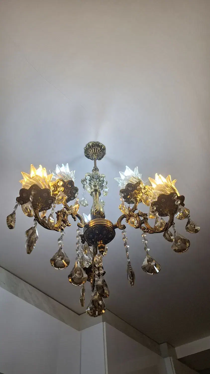 ۲لوستربرنزسنگین درحدنو|لوستر و چراغ آویز|اردبیل, |دیوار