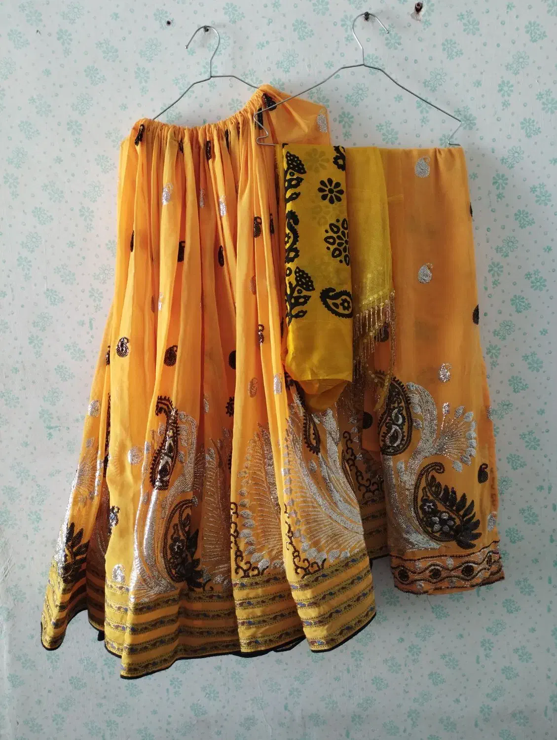 لباس مجلسی زنانه محلی|لباس|شیراز, ده پیاله|دیوار