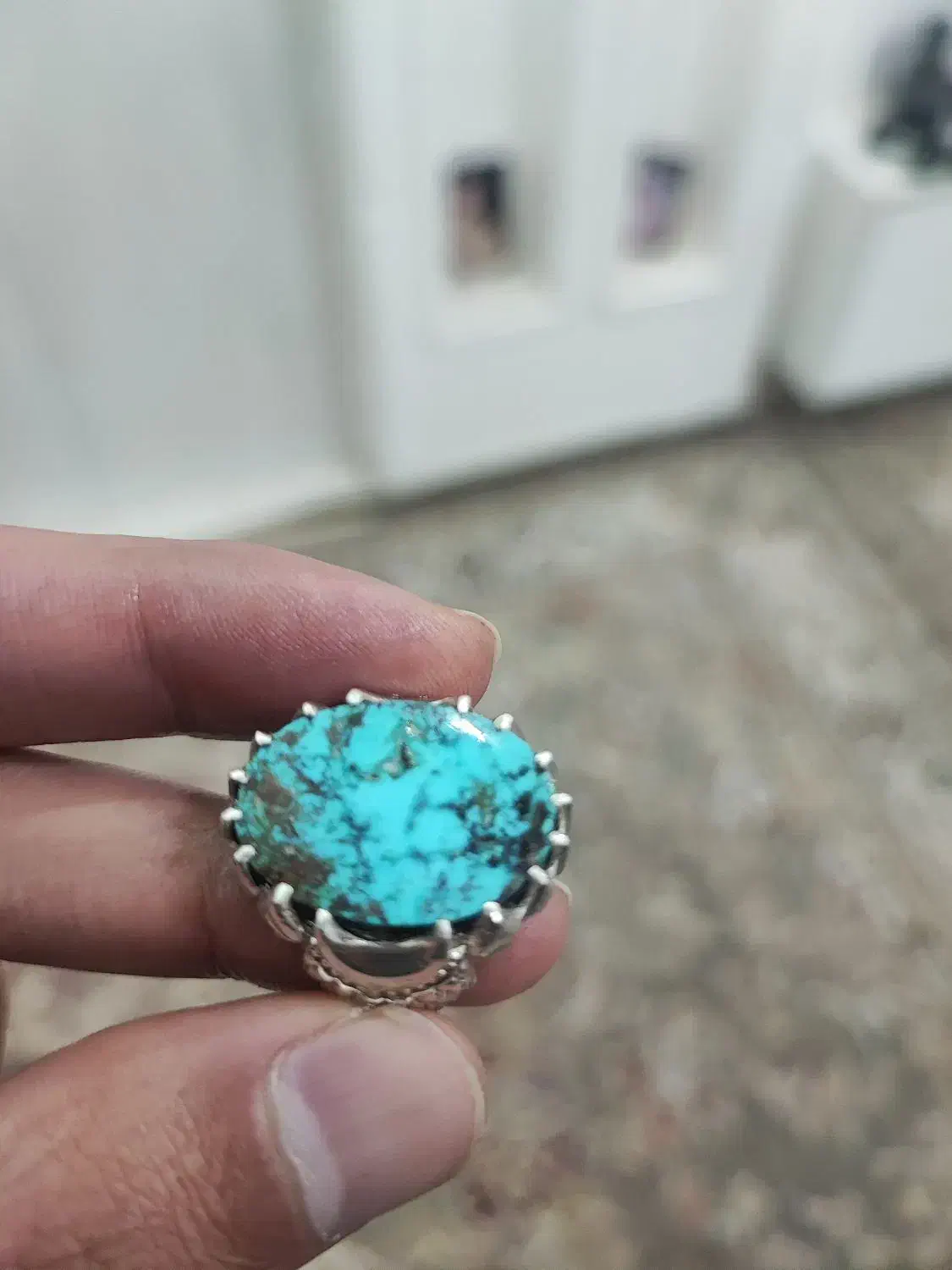 انگشتر فیروزه نیشابور|جواهرات|قم, نخودی|دیوار