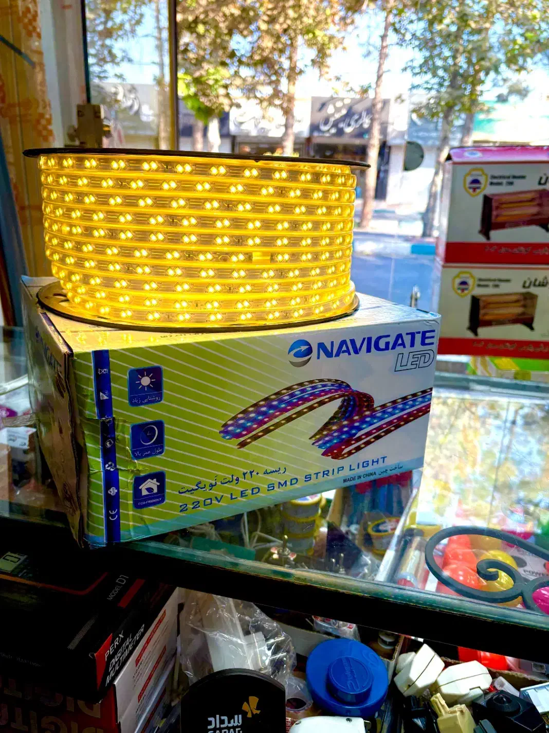 ریسه شلنگی ۲لاین آفتابی تراکم۸۸|ریسه و چراغ تزئینی|باغستان, |دیوار