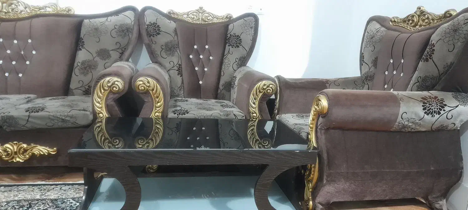 مبل ۷ نفره با عسلی|مبلمان خانگی و میز عسلی|خرمدره, |دیوار