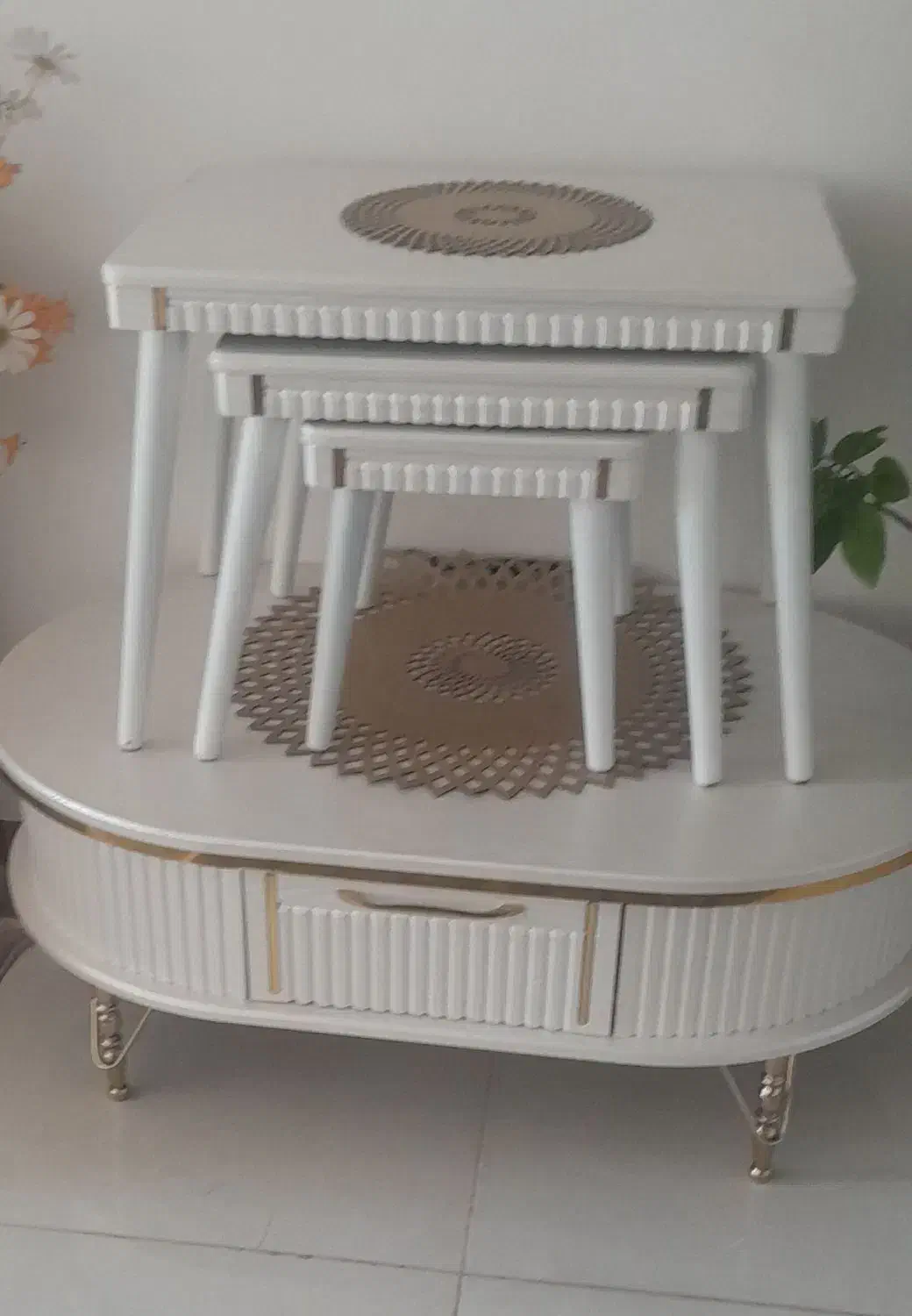 جلو مبلی همراه با عسلی|مبلمان خانگی و میز عسلی|ایلام, |دیوار