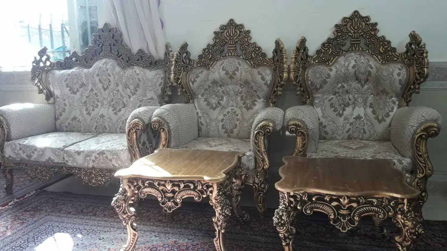 مبل سلطنتی ۷ نفره|مبلمان خانگی و میز عسلی|بیرجند, |دیوار