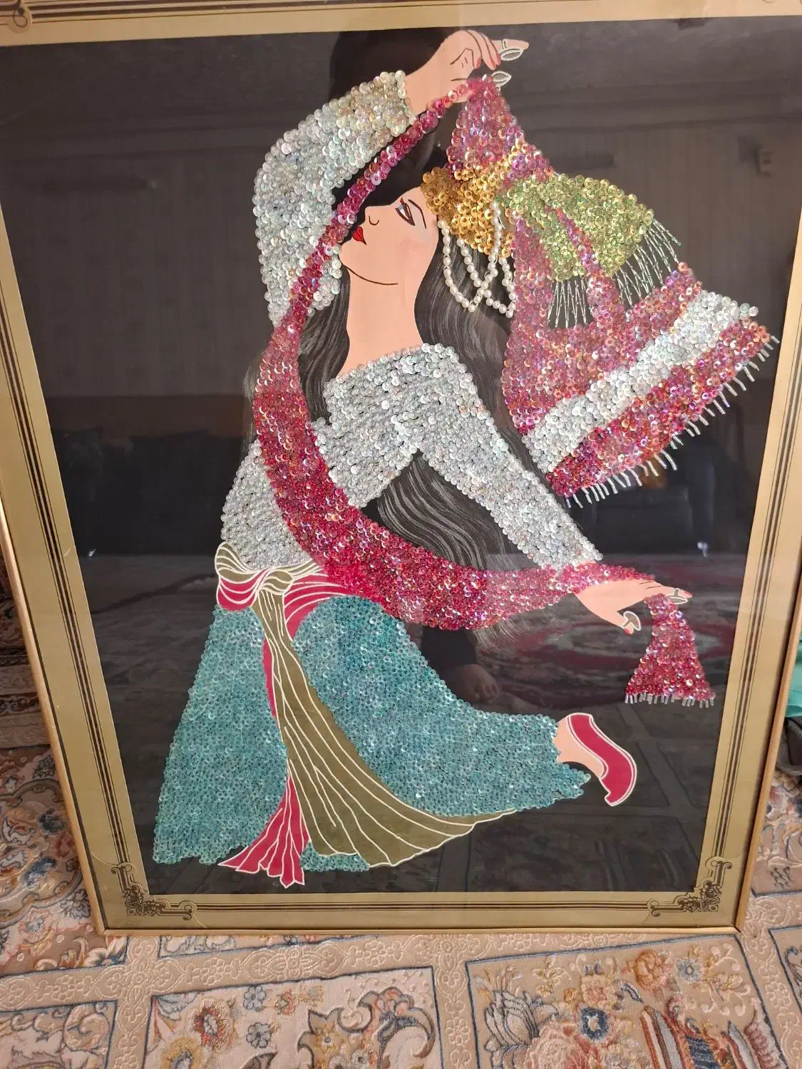 تابلوی قدیمی کار دست|صنایع دستی و سایر لوازم تزئینی|قم, منبع آب|دیوار