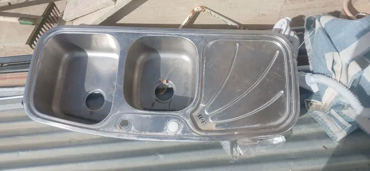 سینک استیل|آب‌چکان و نظم‌دهنده ظروف|بیجار, |دیوار