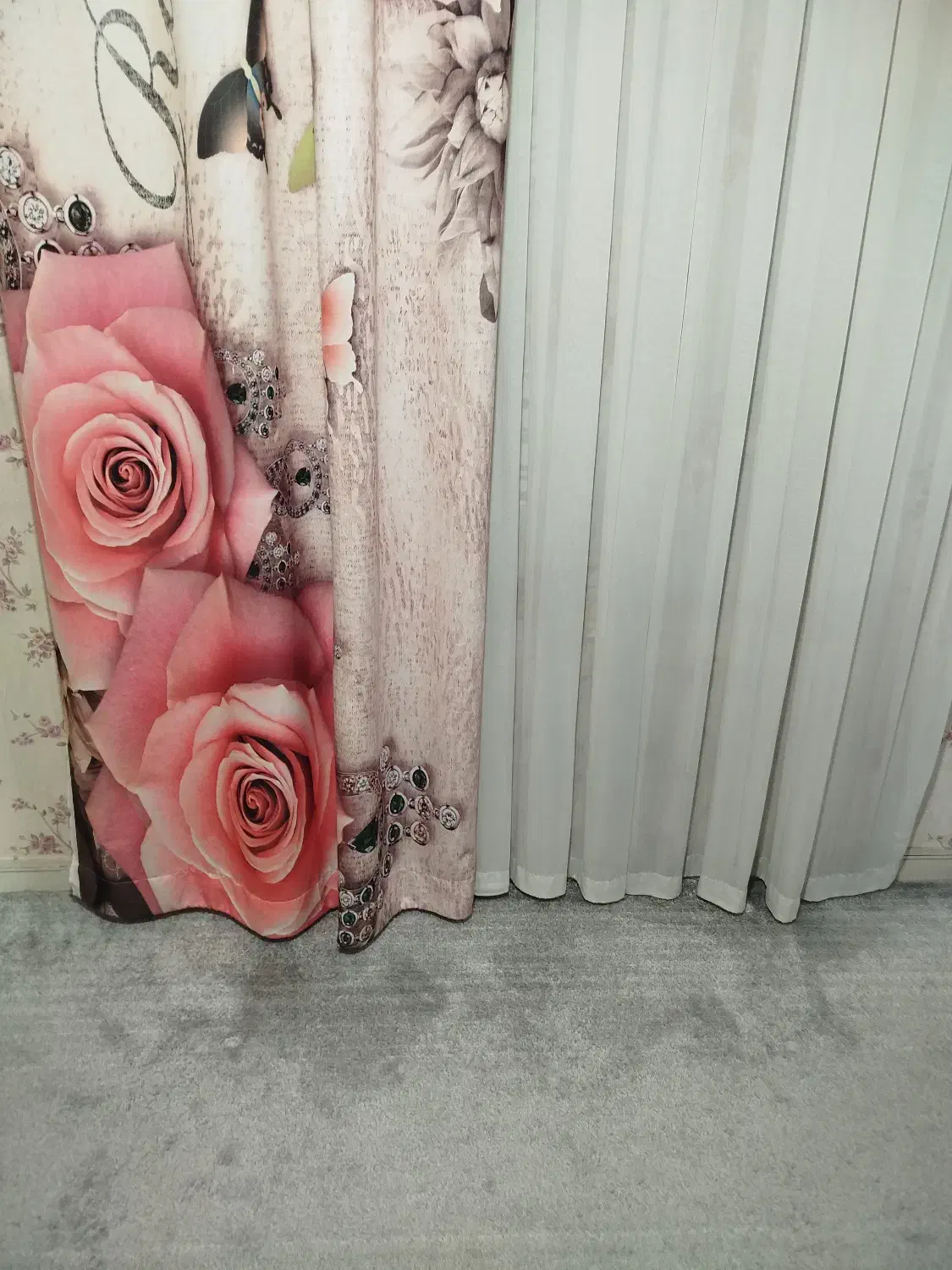 پرده اتاق خواب|پرده، رانر، رومیزی|قرچک, زیبا شهر|دیوار