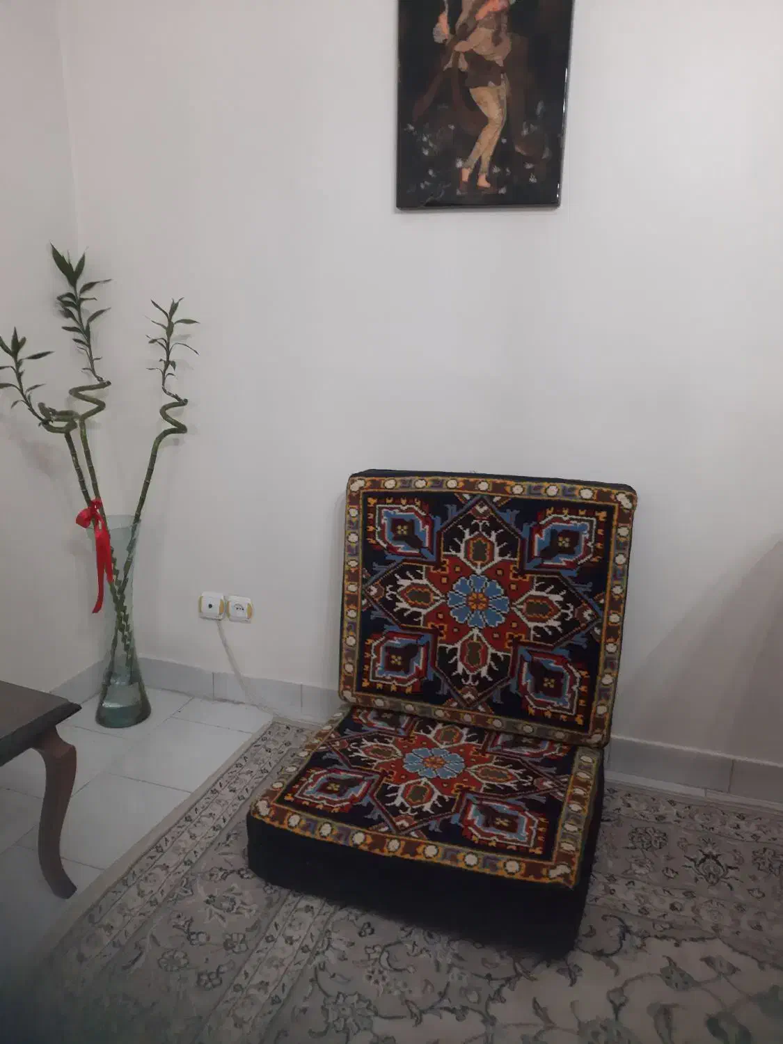 یک جفت پشتی دستبافت سنتی|پشتی|تهران, سردارجنگل|دیوار