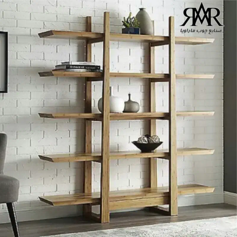 قفسه کتاب و دکوری کد B07 چوبی و ام دی اف|کتابخانه، شلف، قفسه‌های دیواری|ارومیه, |دیوار