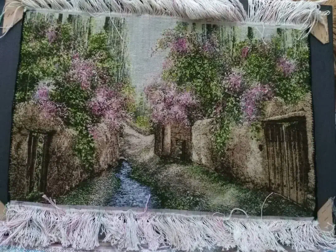 تابلو فرش دستبافت طرح کوچه باغ|تابلو فرش|تهران, شهرک دانشگاه|دیوار