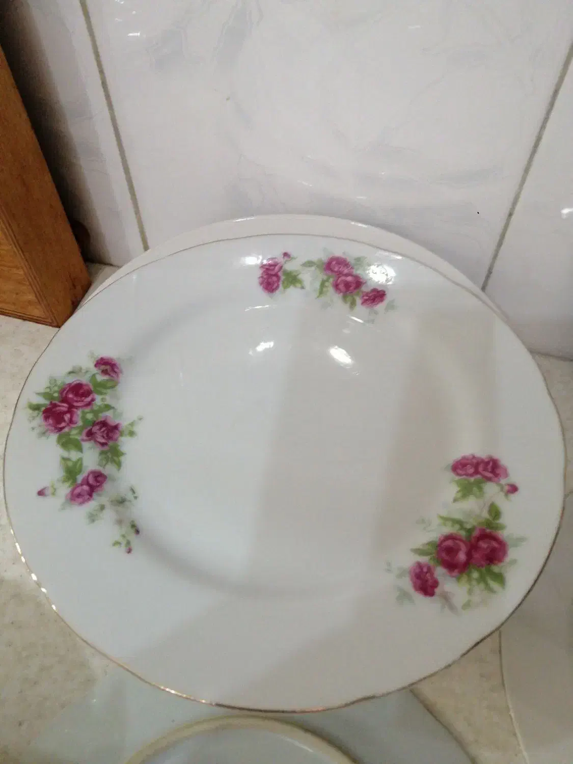 بشقاب گلسرخی ژاپن میوه برنج خوری|ظروف سرو و پذیرایی|یزد, |دیوار