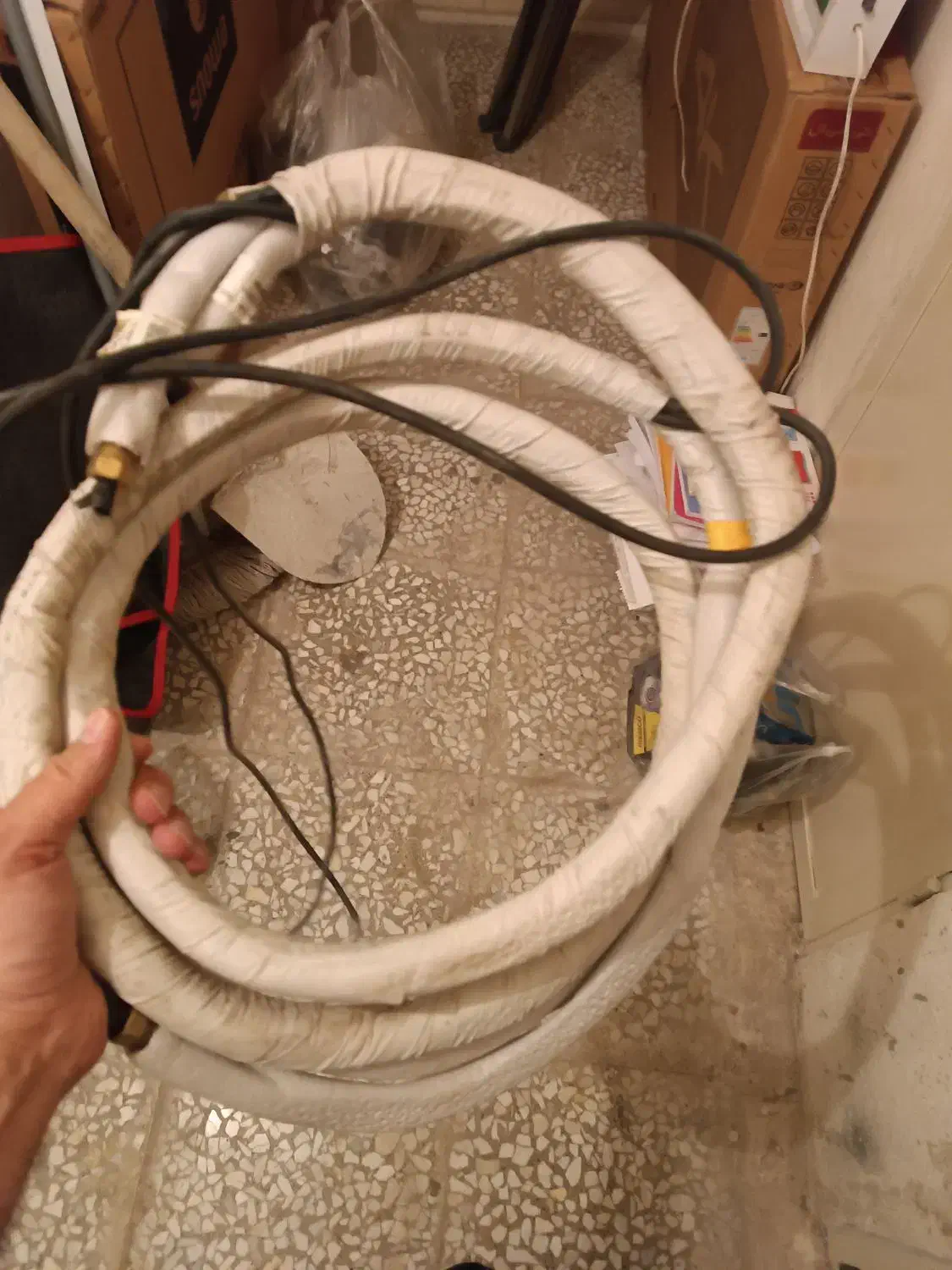 لوله مسی کولر گازی سه متری شرکتی|کولر گازی و فنکوئل|کرج, شهرک بنفشه|دیوار