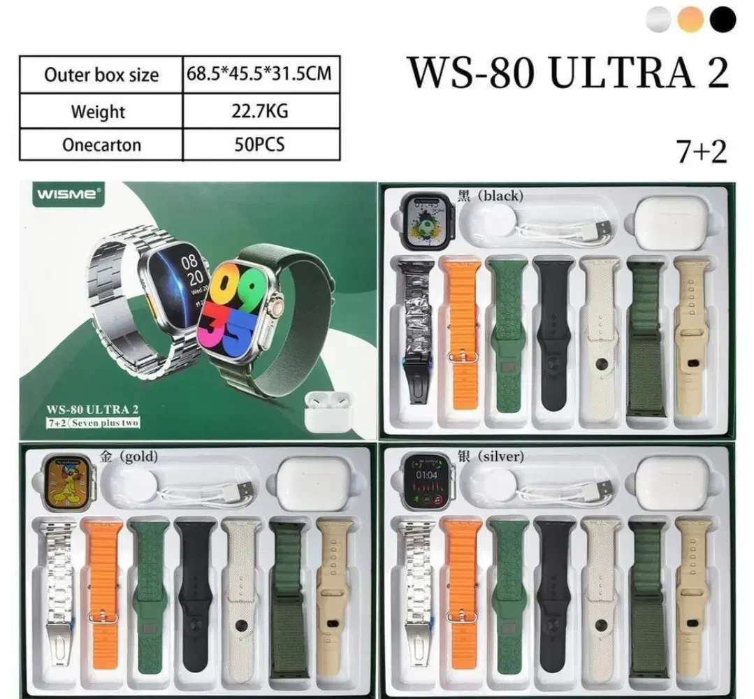 ساعت هوشمند ws-80 ultra 2 همراه با ایرپاد|لوازم جانبی موبایل و تبلت|اهواز, کوی باهنر|دیوار
