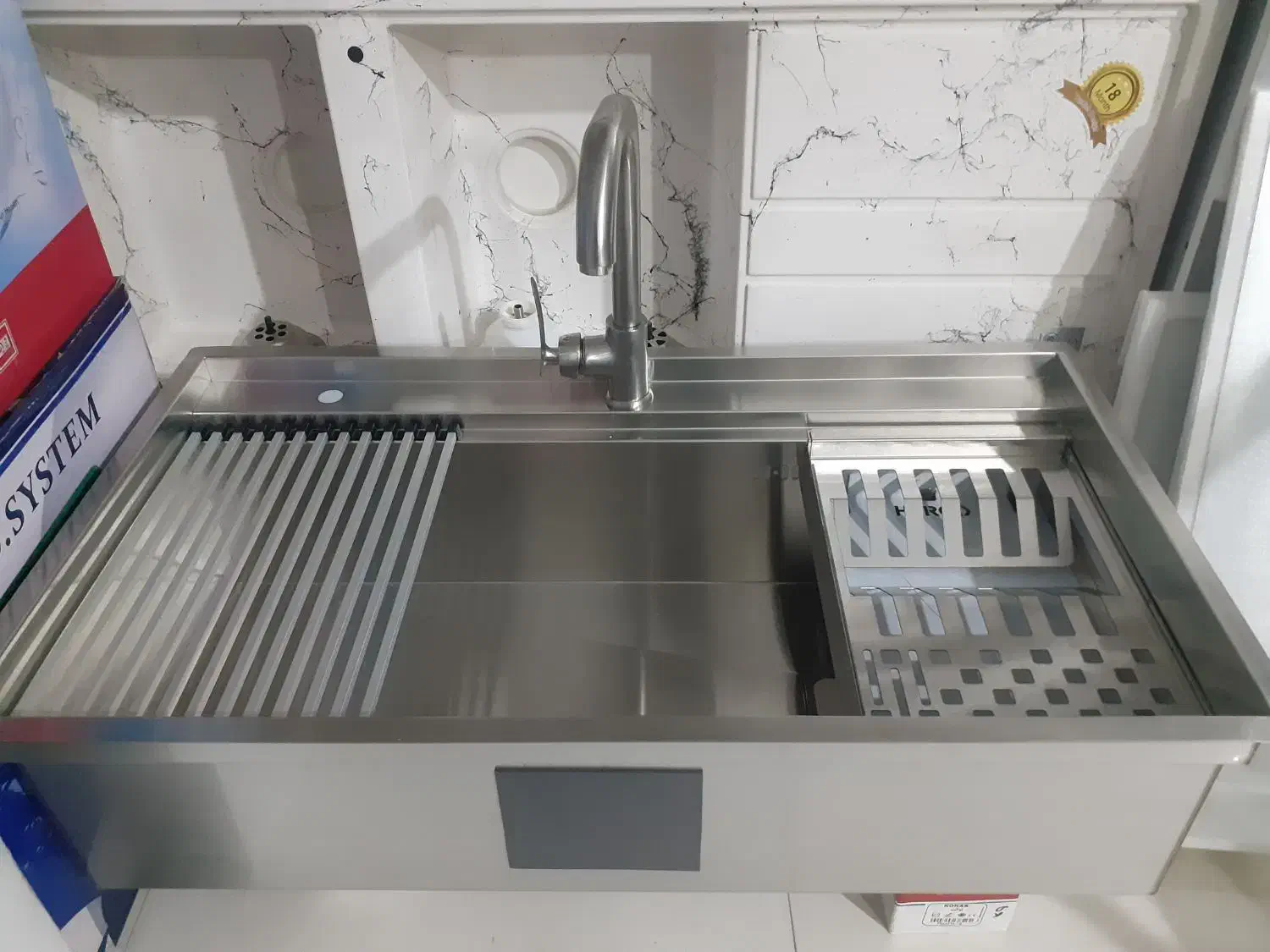 سینک سیفون دار گاز رومیزی هود شیرآلات تمام برنجA31|مصالح و تجهیزات ساختمان|مشهد, پنجتن|دیوار