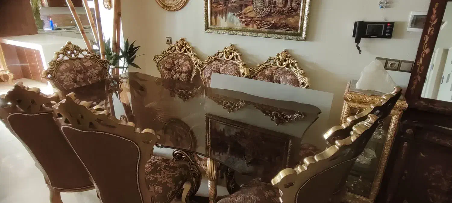 میز ناهار خوری ۸ نفره سلطنتی|میز و صندلی غذاخوری|شاهین‌شهر, خبرنگار|دیوار