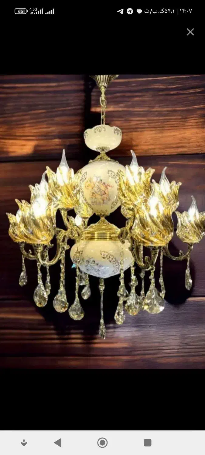 کارخانه لوسترسارینا(5شاخه10شعله برنزوسرامیک)|لوستر و چراغ آویز|کرج, حصارک پایین|دیوار